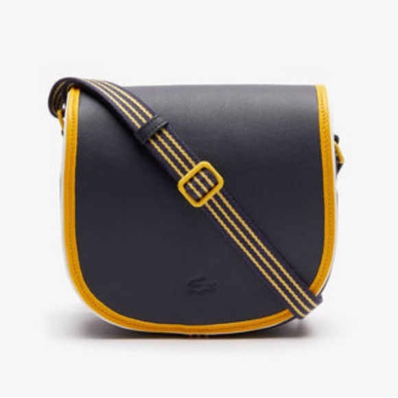 NWT. Lacoste Women's Court Line Contrast Piping Small Hobo Bag - Picture 3 of 13